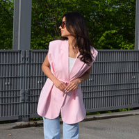 Fitted Gilet Roze