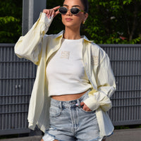 Top + Blouse Love Geel