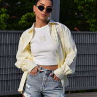 Top + Blouse Love Geel