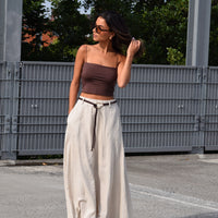 Linnen Rok Nayla Beige