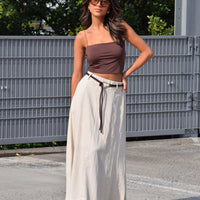 Linnen Rok Nayla Beige