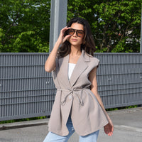 Fitted Gilet Taupe