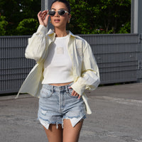 Top + Blouse Love Geel