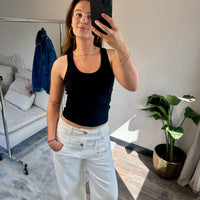 Double White Jeans