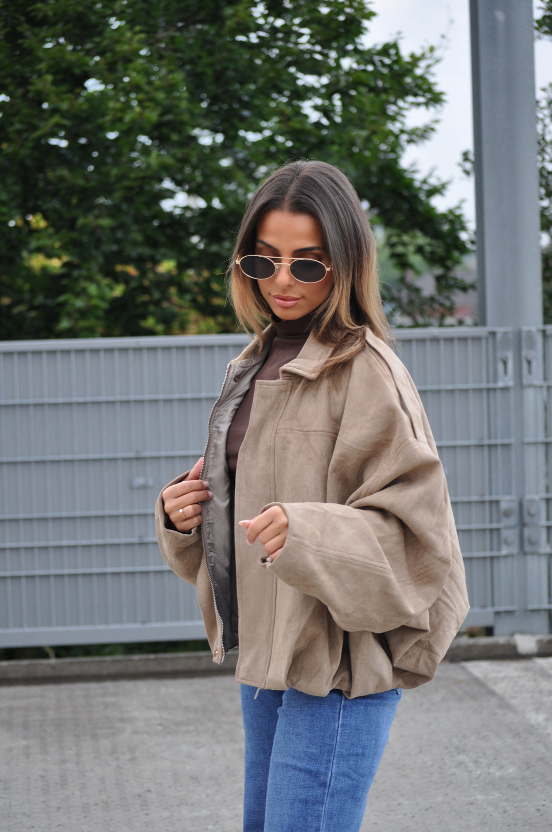 Suede Jacket Taupe