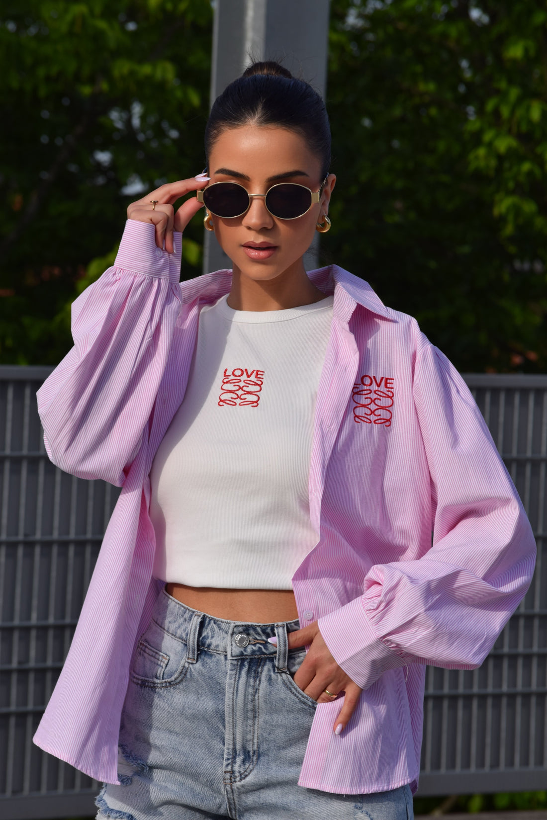 Top + Blouse Love Roze