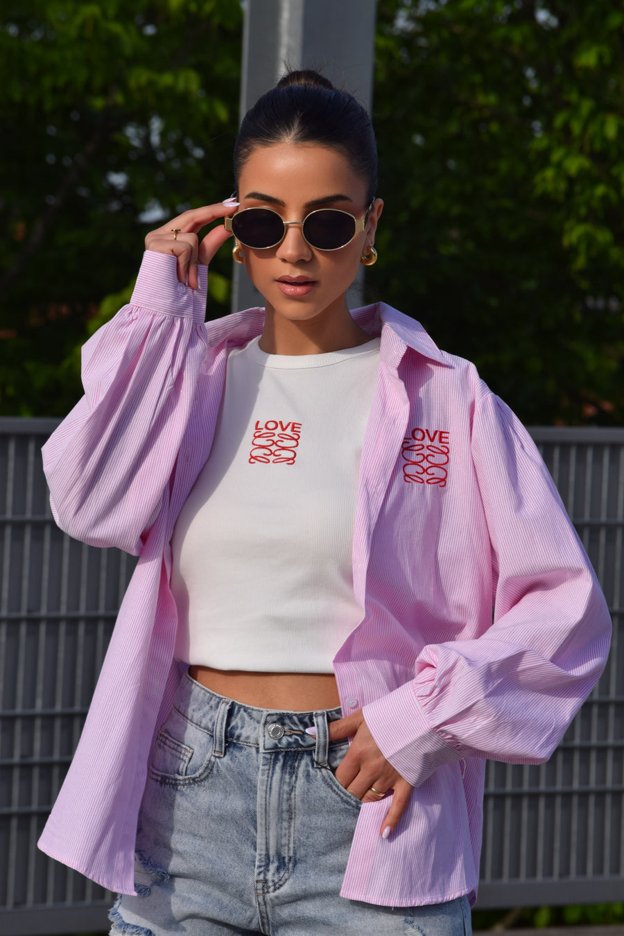 Top + Blouse Love Roze