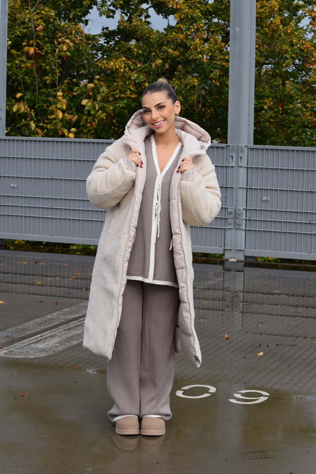 2 In 1 Winter Coat Beige