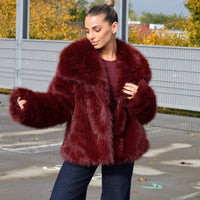 Fur Jacket Bordeaux