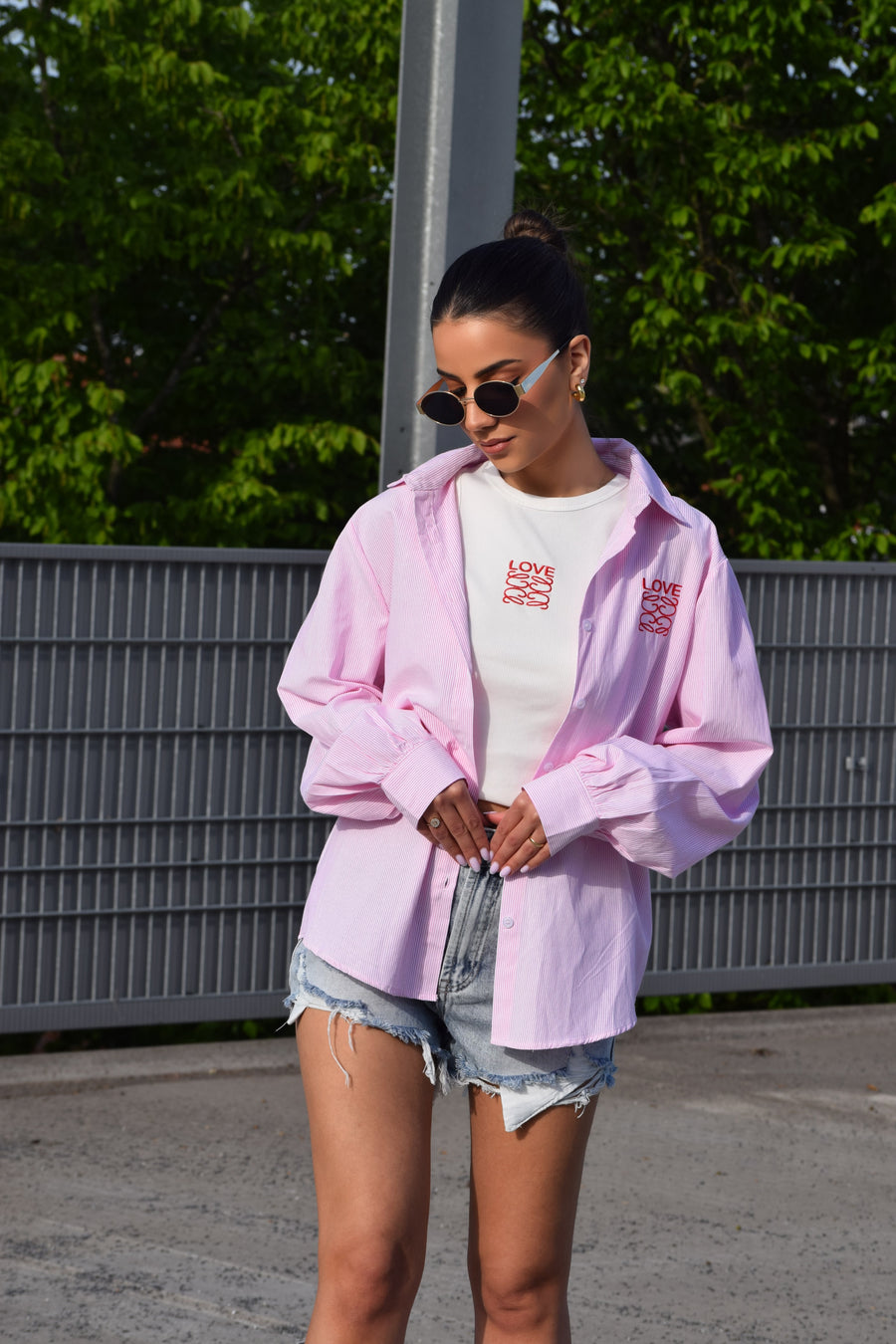 Top + Blouse Love Roze