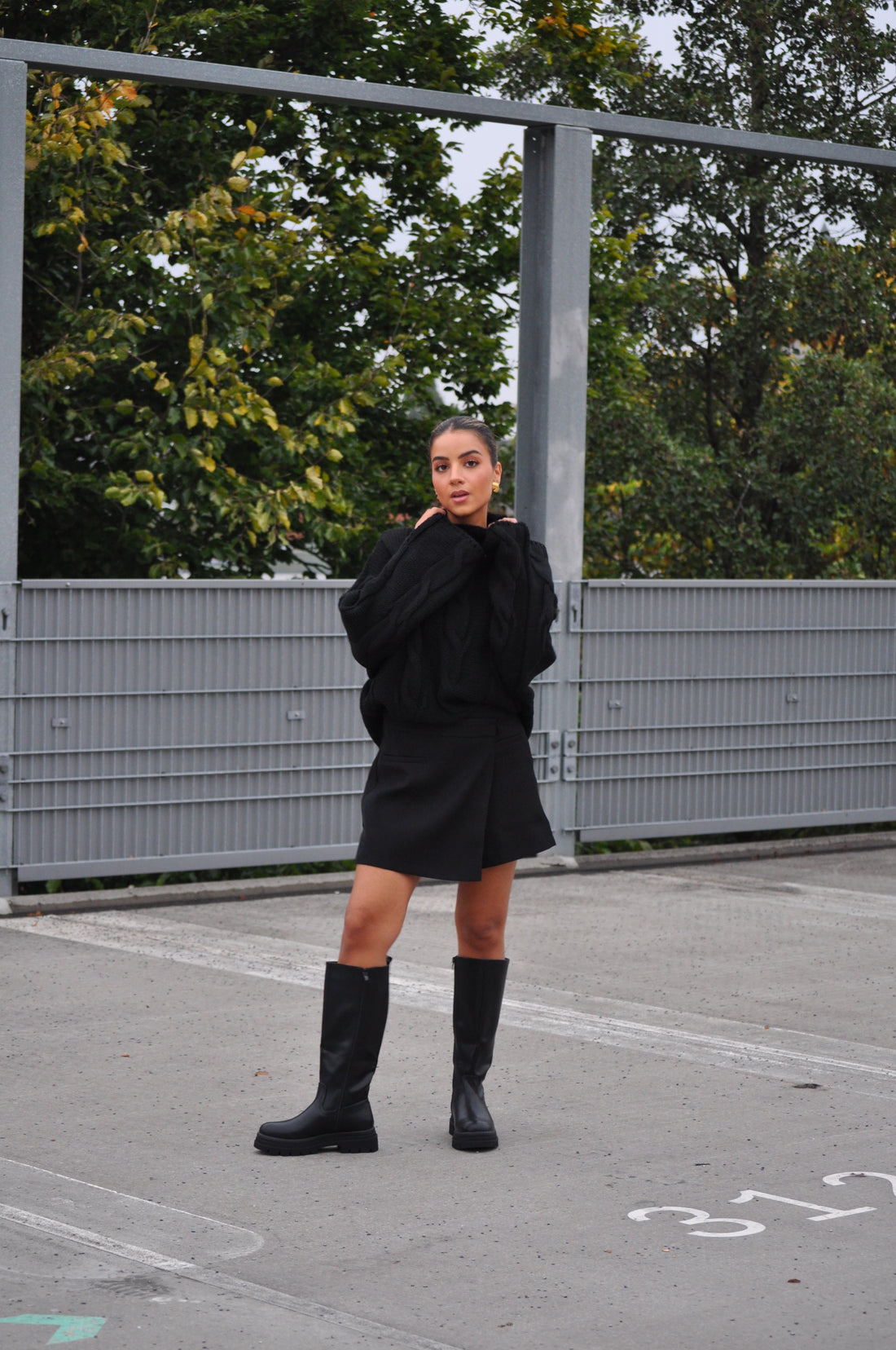 Kabel Trui Ella Zwart