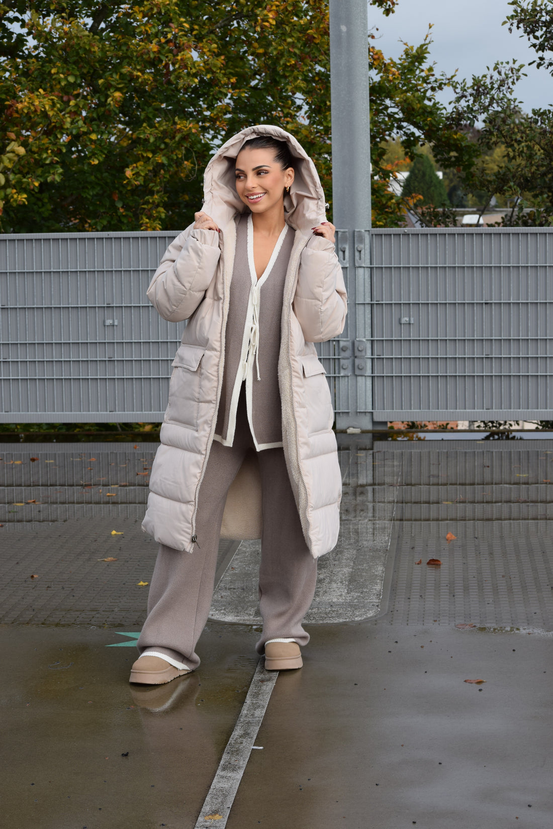 2 In 1 Winter Coat Beige