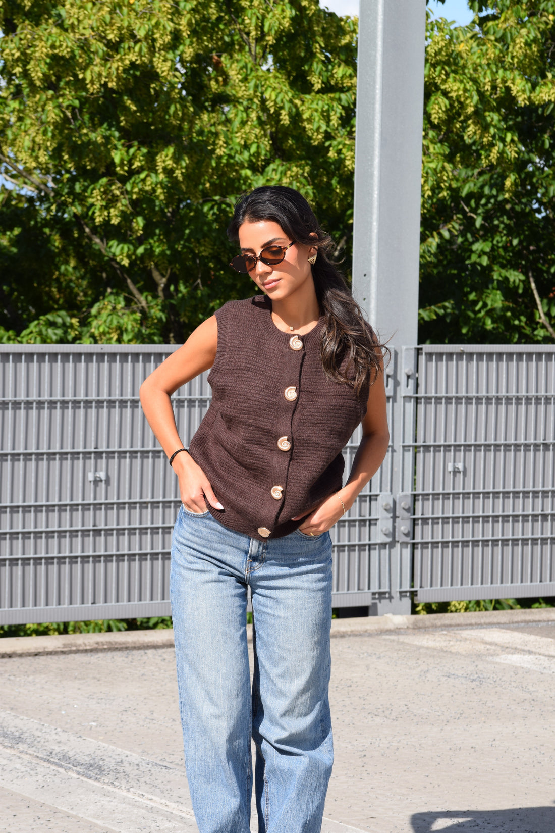 Gilet Elva Bruin