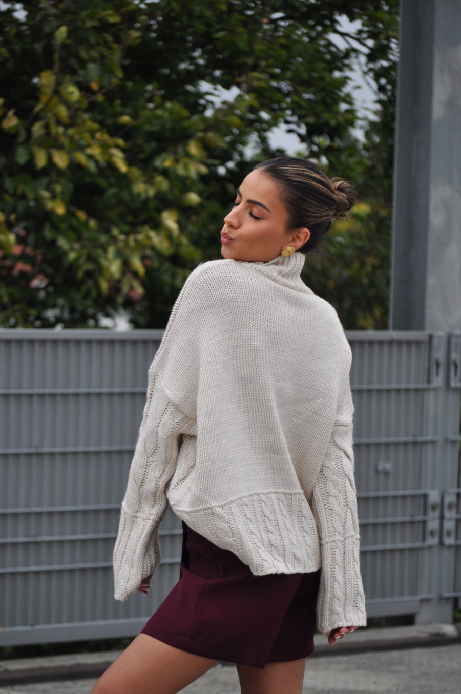 Kabel Trui Ella Beige