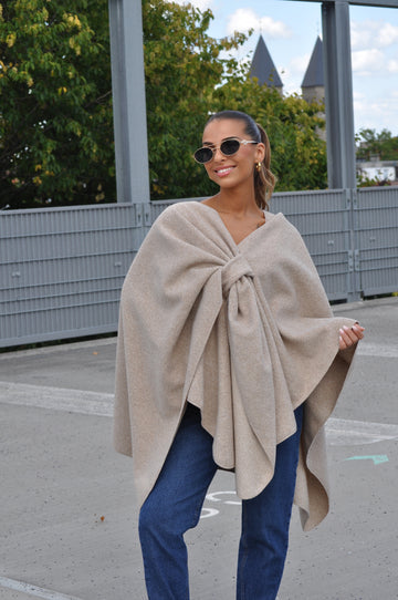 Poncho Valentina Beige
