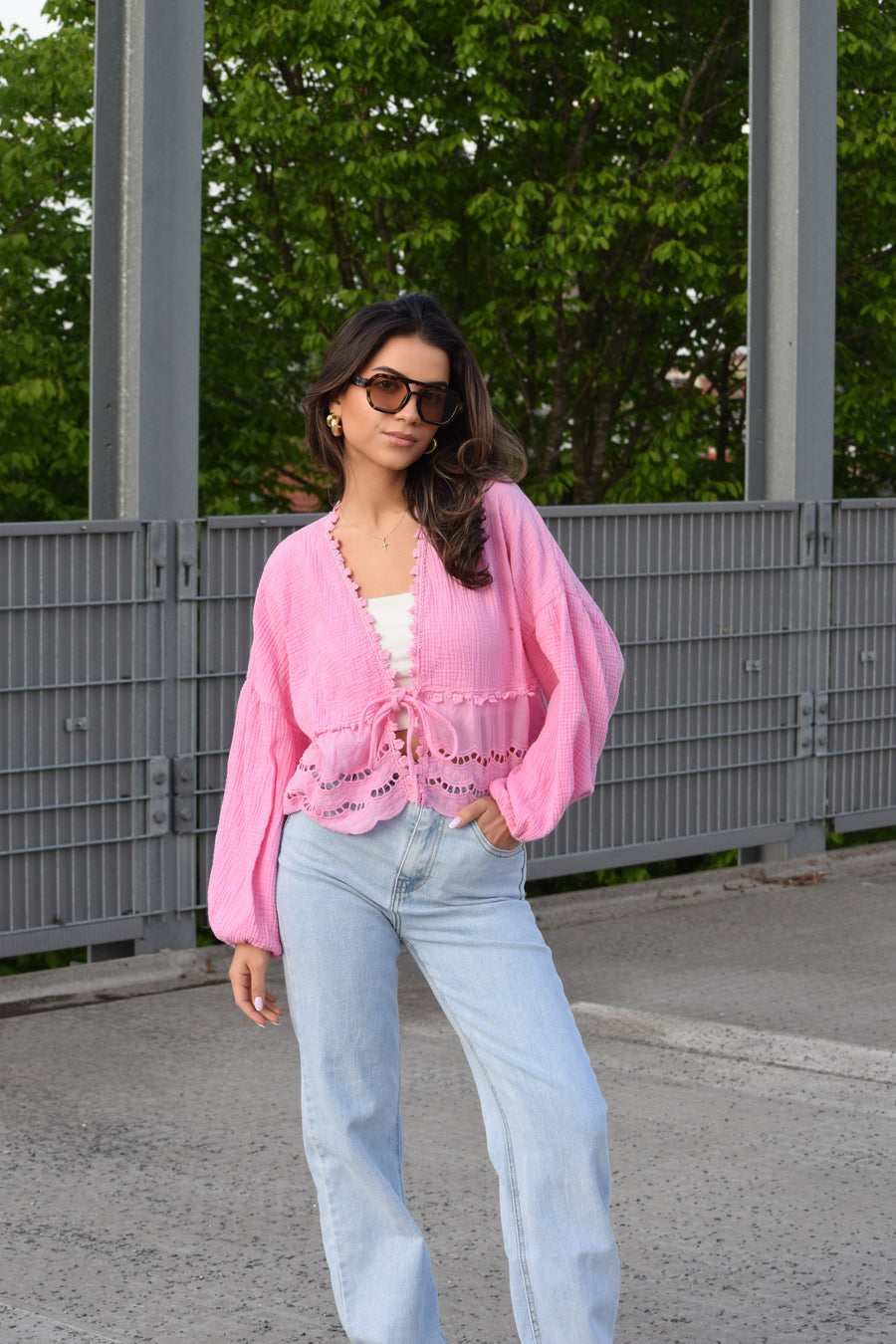 Boho Top Roze