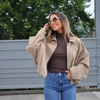 Suede Jacket Taupe