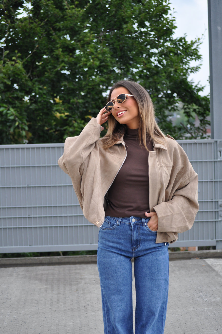 Suede Jacket Taupe