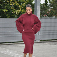 2-Delige Set Bordeau