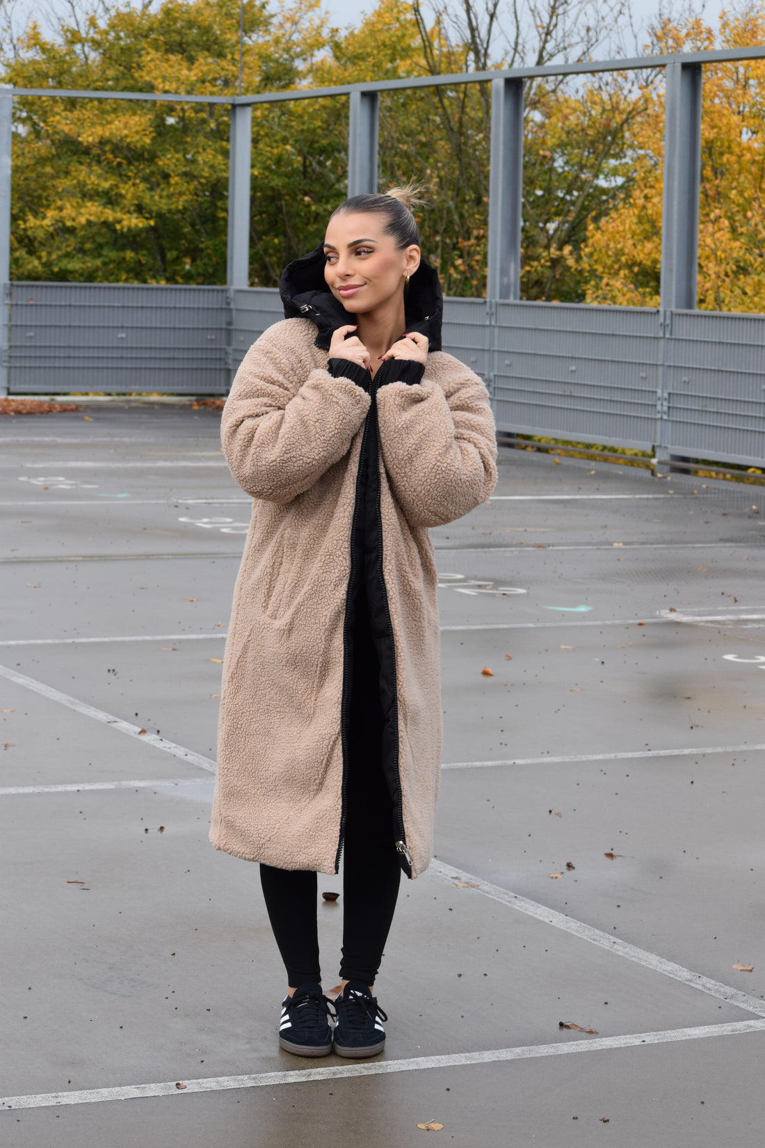 2 In 1 Winter Coat Zwart