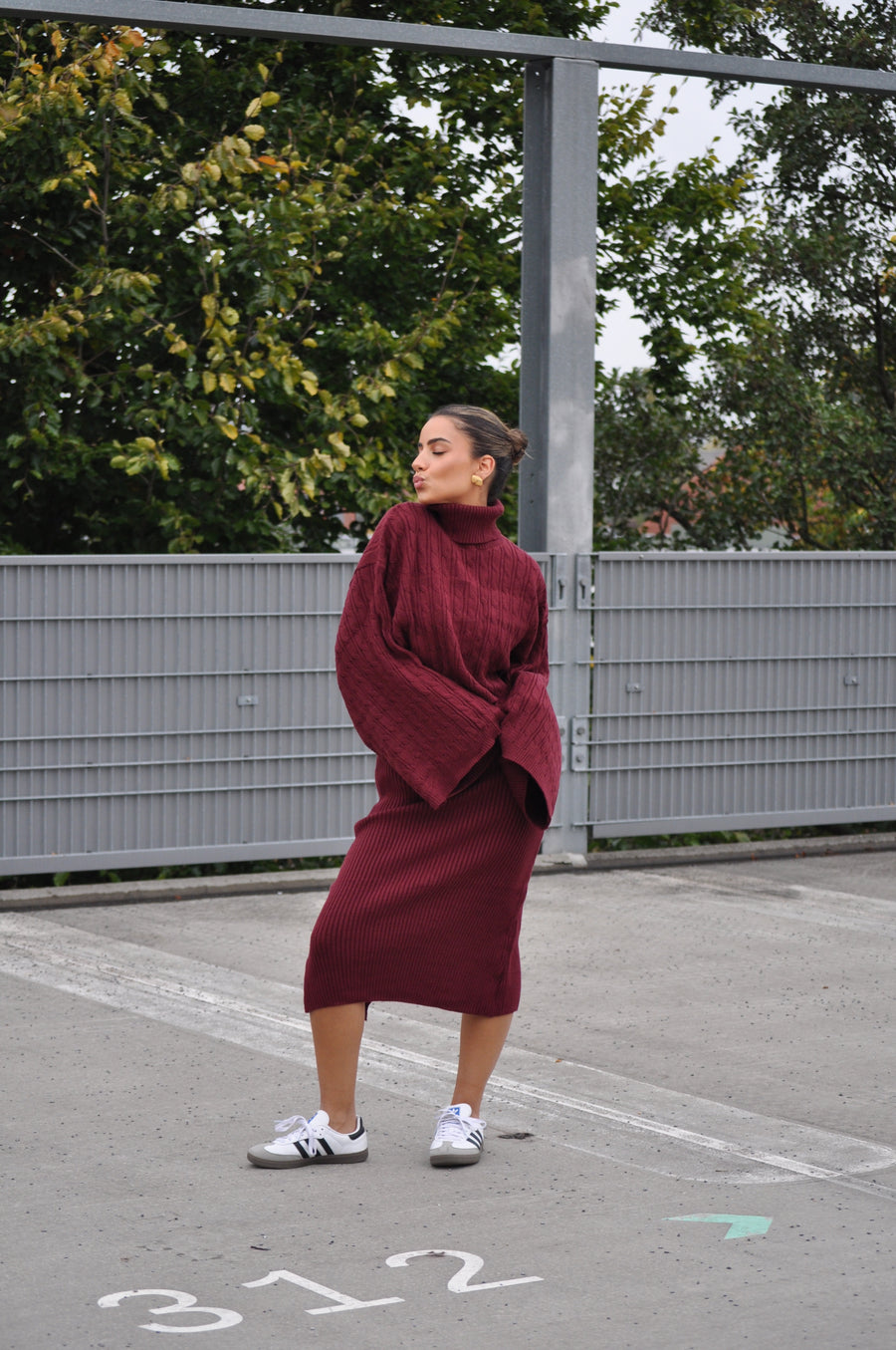 2-Delige Set Bordeau