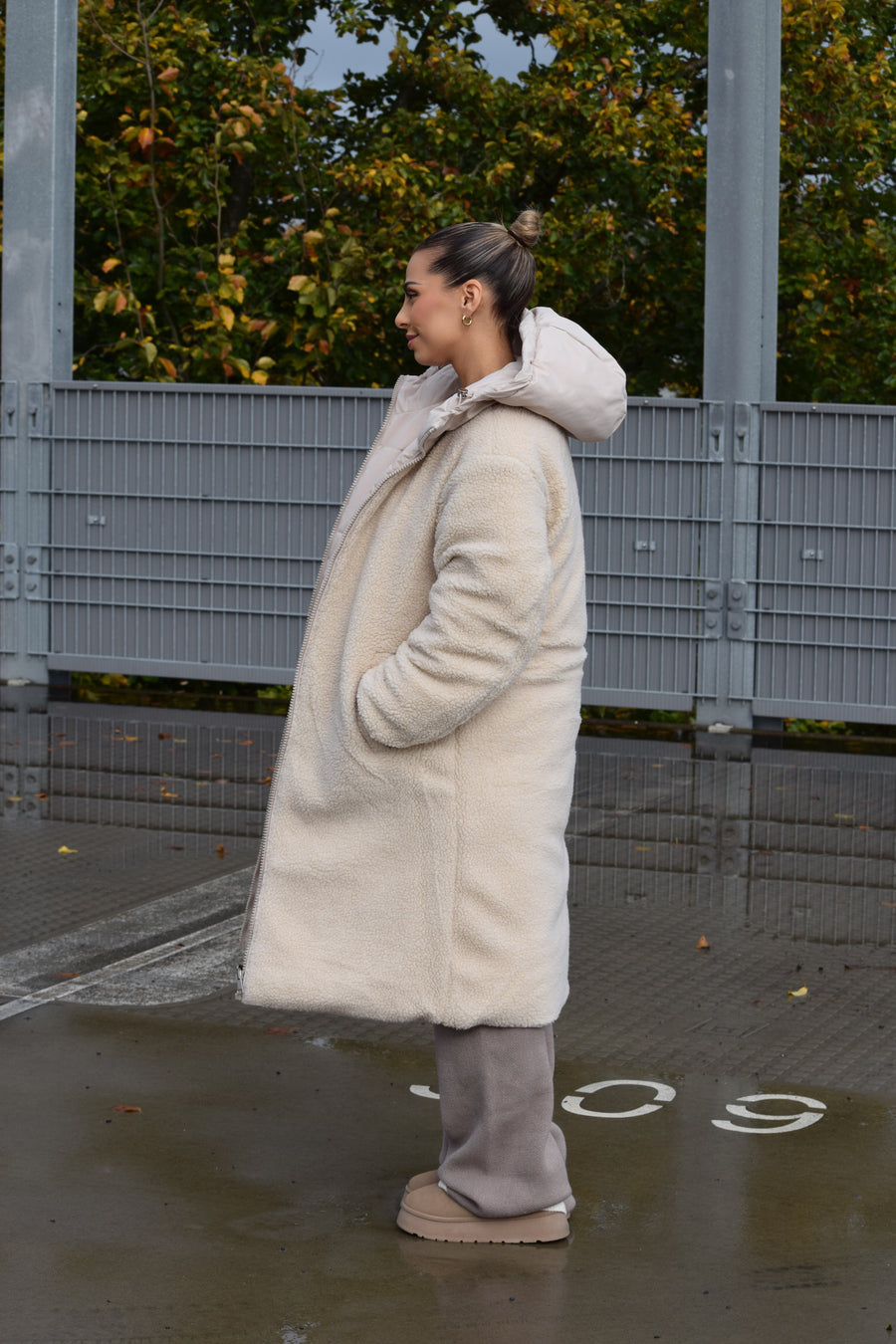 2 In 1 Winter Coat Beige