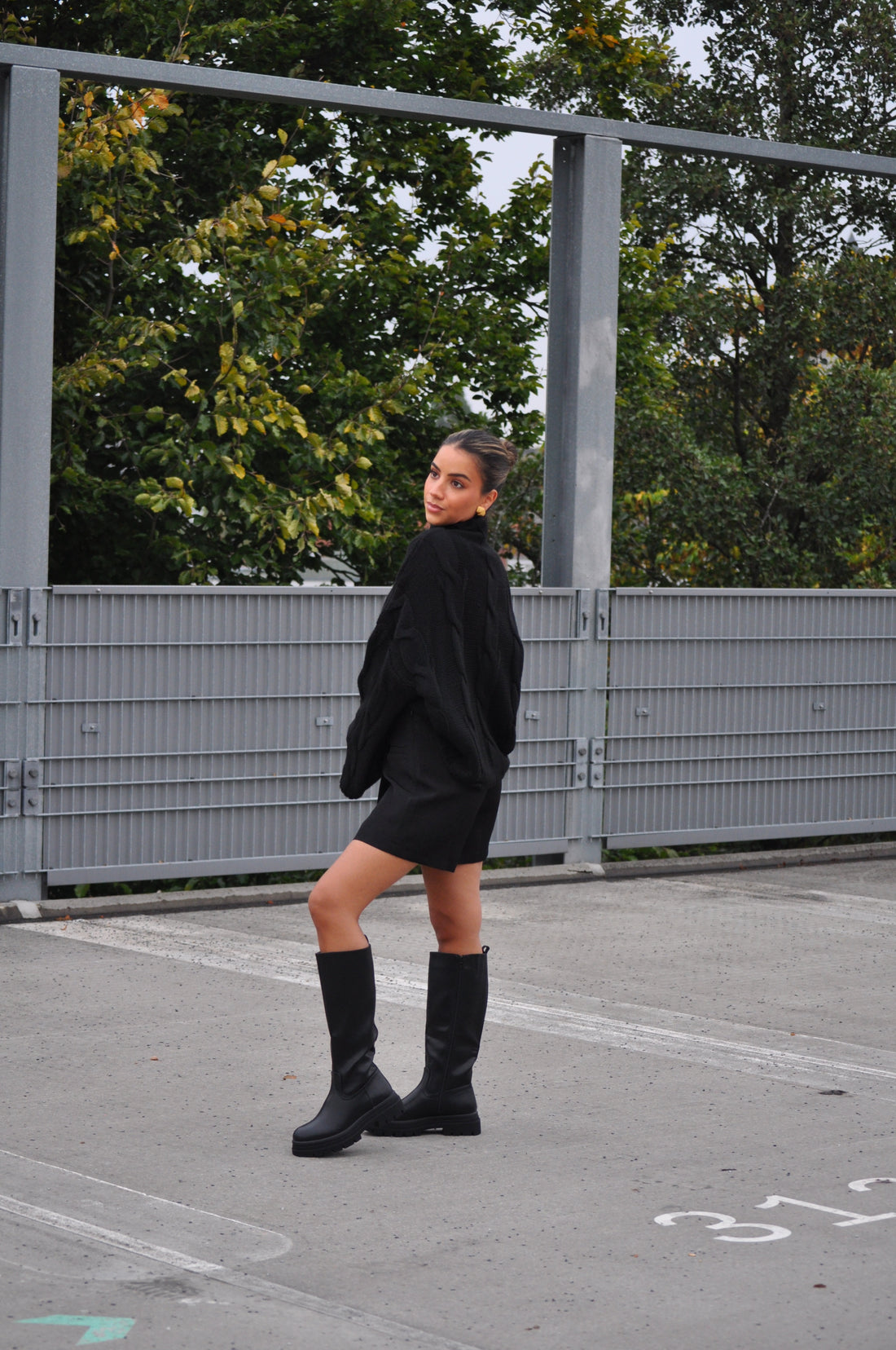 Kabel Trui Ella Zwart