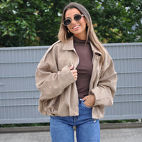 Suede Jacket Taupe