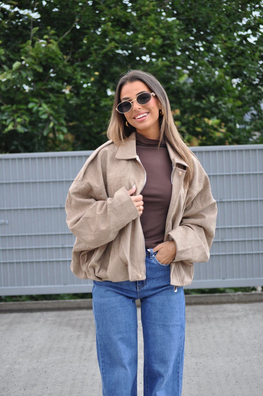 Suede Jacket Taupe