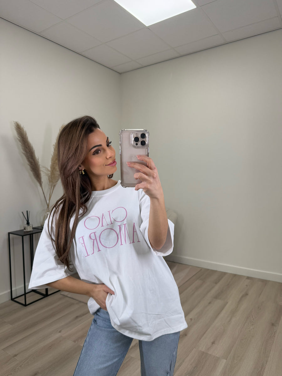 Amore T-shirt Roze