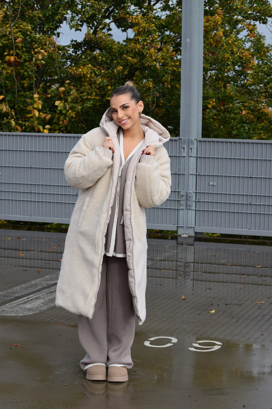 2 In 1 Winter Coat Beige