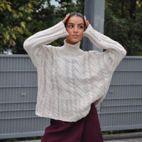 Kabel Trui Ella Beige