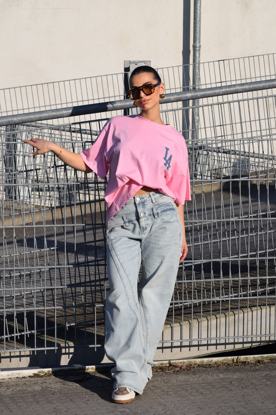 LA T-shirt Roze