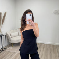 Top Stella Strass Zwart