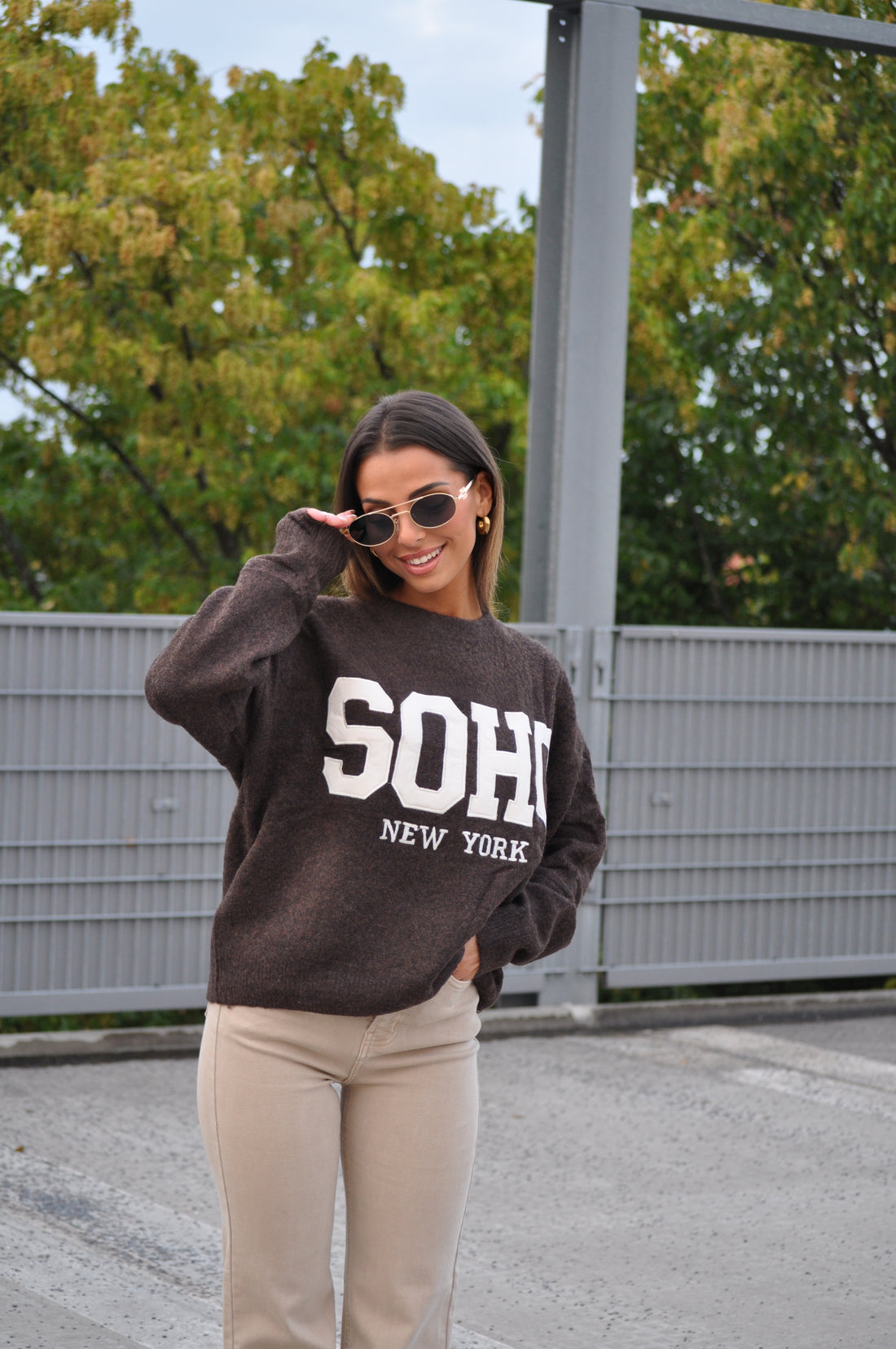 Trui SOHO bruin
