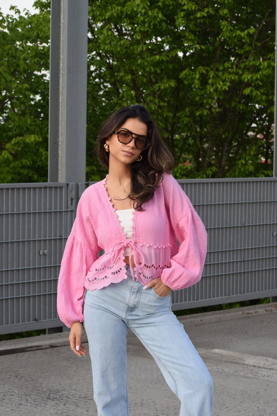 Boho Top Roze