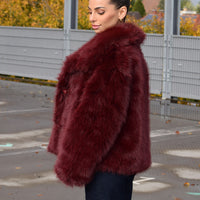 Fur Jacket Bordeaux