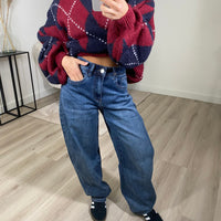 Balloon Fit Jeans Blauw