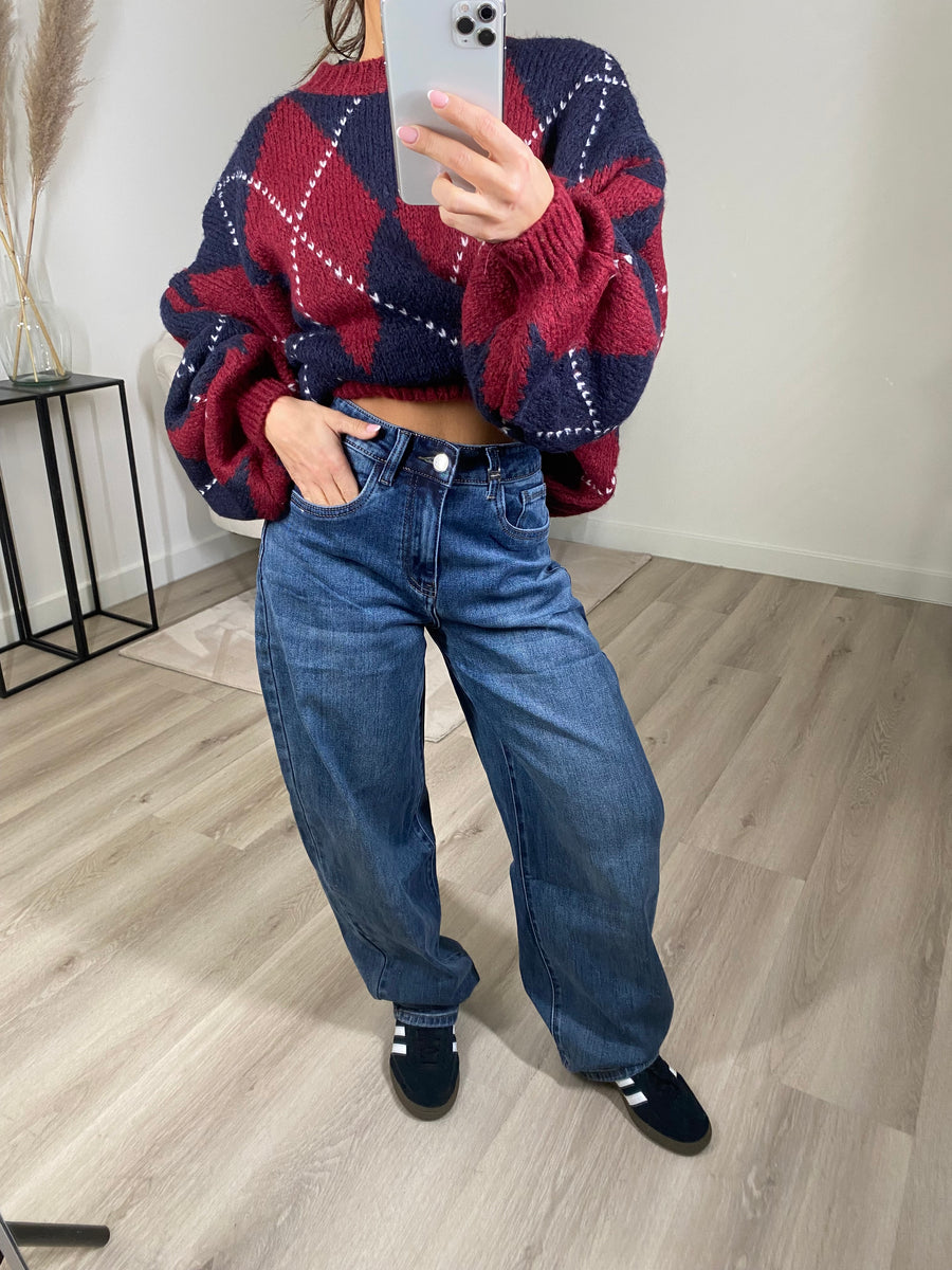 Balloon Fit Jeans Blauw