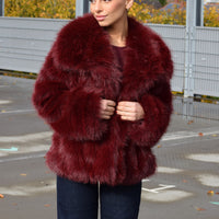 Fur Jacket Bordeaux