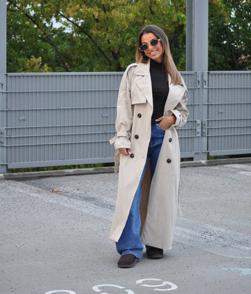 Verona Long Trenchcoat Beige