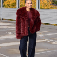 Fur Jacket Bordeaux