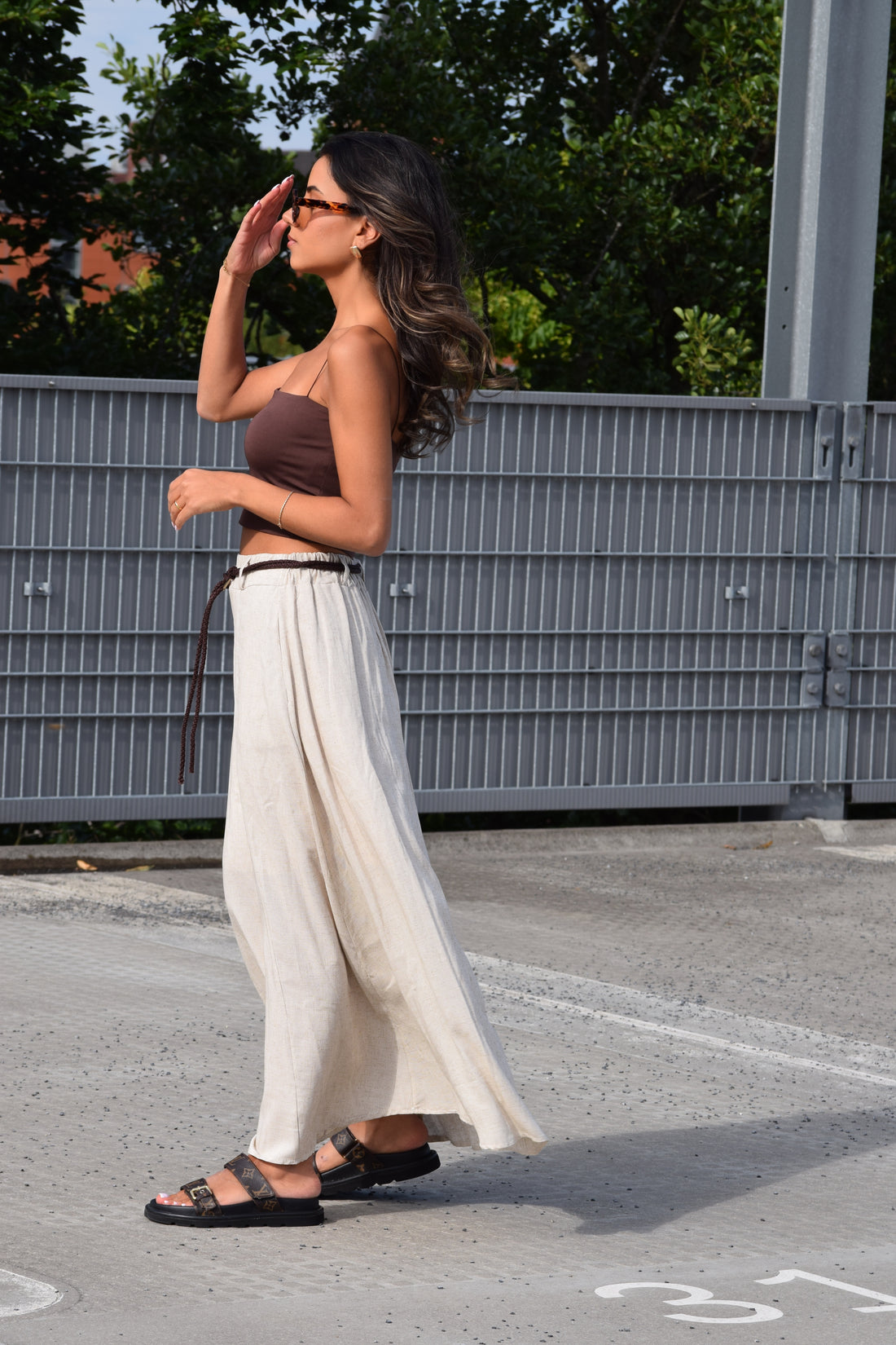 Linnen Rok Nayla Beige