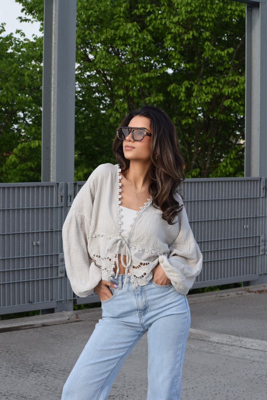 Boho Top Beige