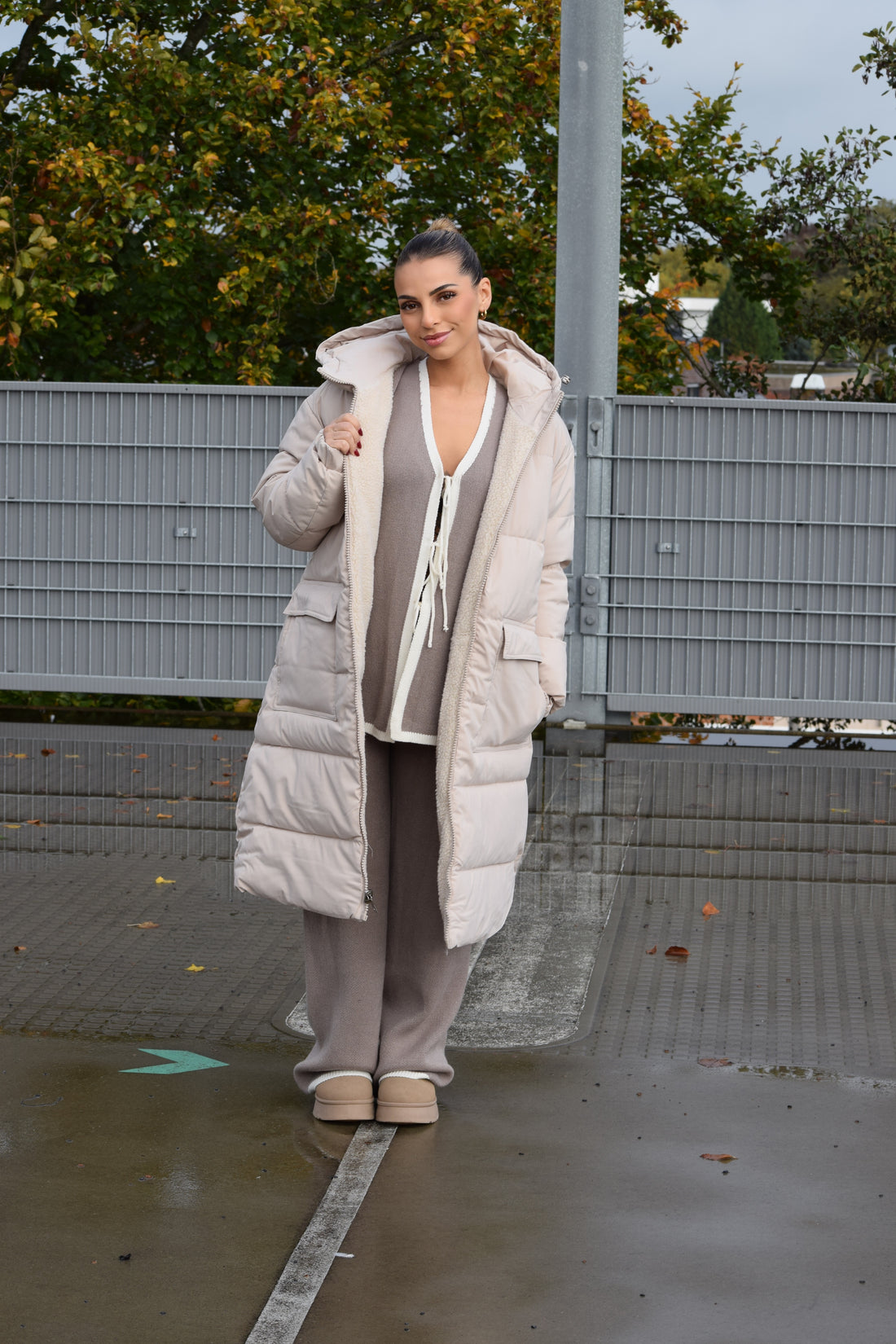 2 In 1 Winter Coat Beige