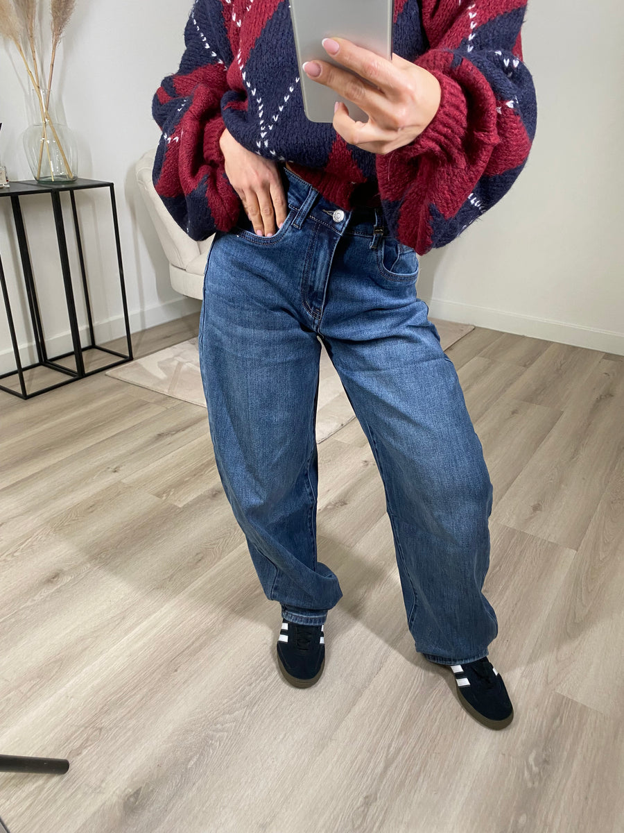 Balloon Fit Jeans Blauw