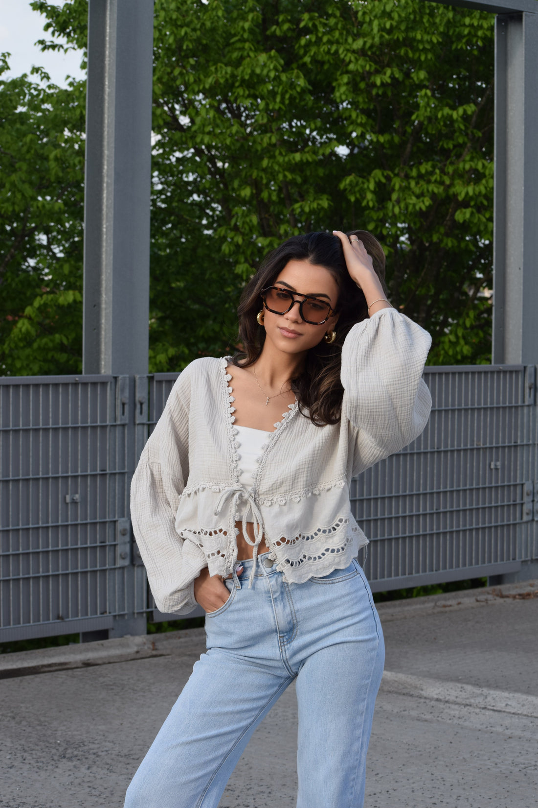 Boho Top Beige