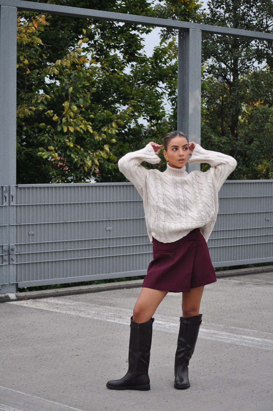 Kabel Trui Ella Beige