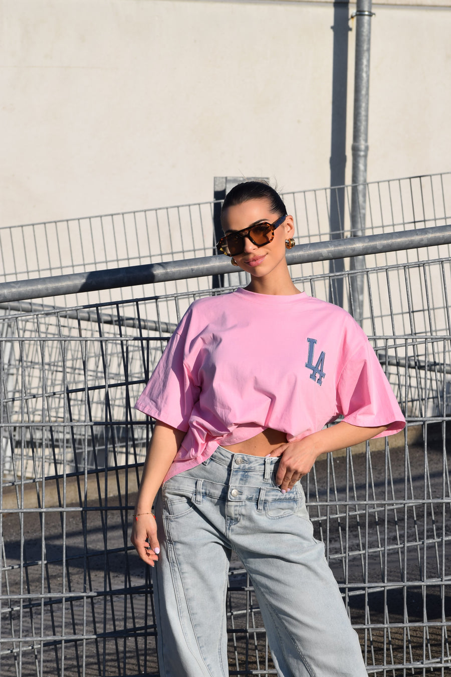 LA T-shirt Roze