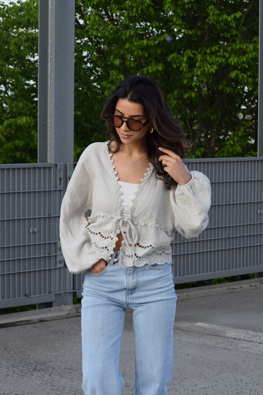 Boho Top Beige